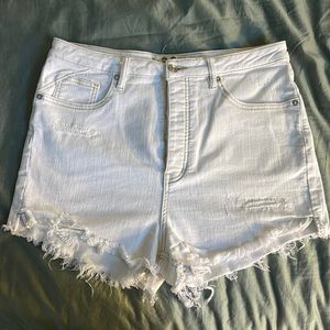 Free People White Denim Shorts